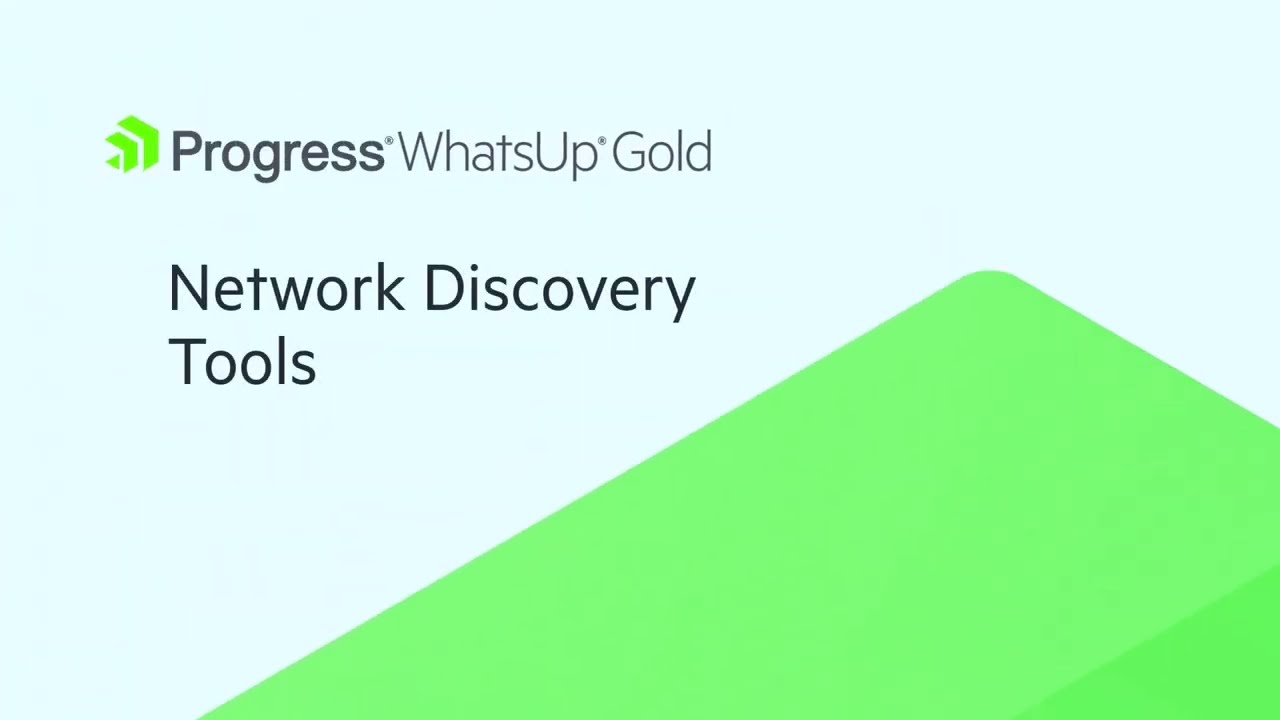 How to use discovery scan by Progress WhatsUp Gold
