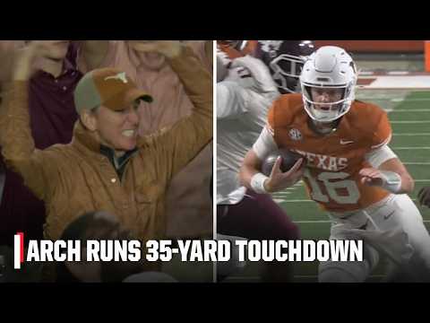 Arch Manning BREAKS AWAY for 35-yard rushing TD vs. Texas A&M 💨 | ESPN College Football