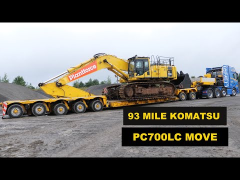 Transporting A Komatsu PC700LC 93 Miles