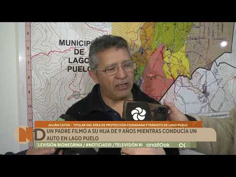 Un padre filmó a su hija de 9 años mientras conducía un auto en Lago Puelo
