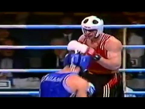 Бокс Луан Красники- Сергей  Дьячков  Олимпиада 1996 -91 кг 1/4