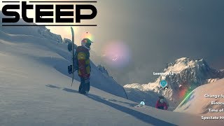 Snowboarding off ONE of the Highest Mountians - Steep , Multiplayer gameplay