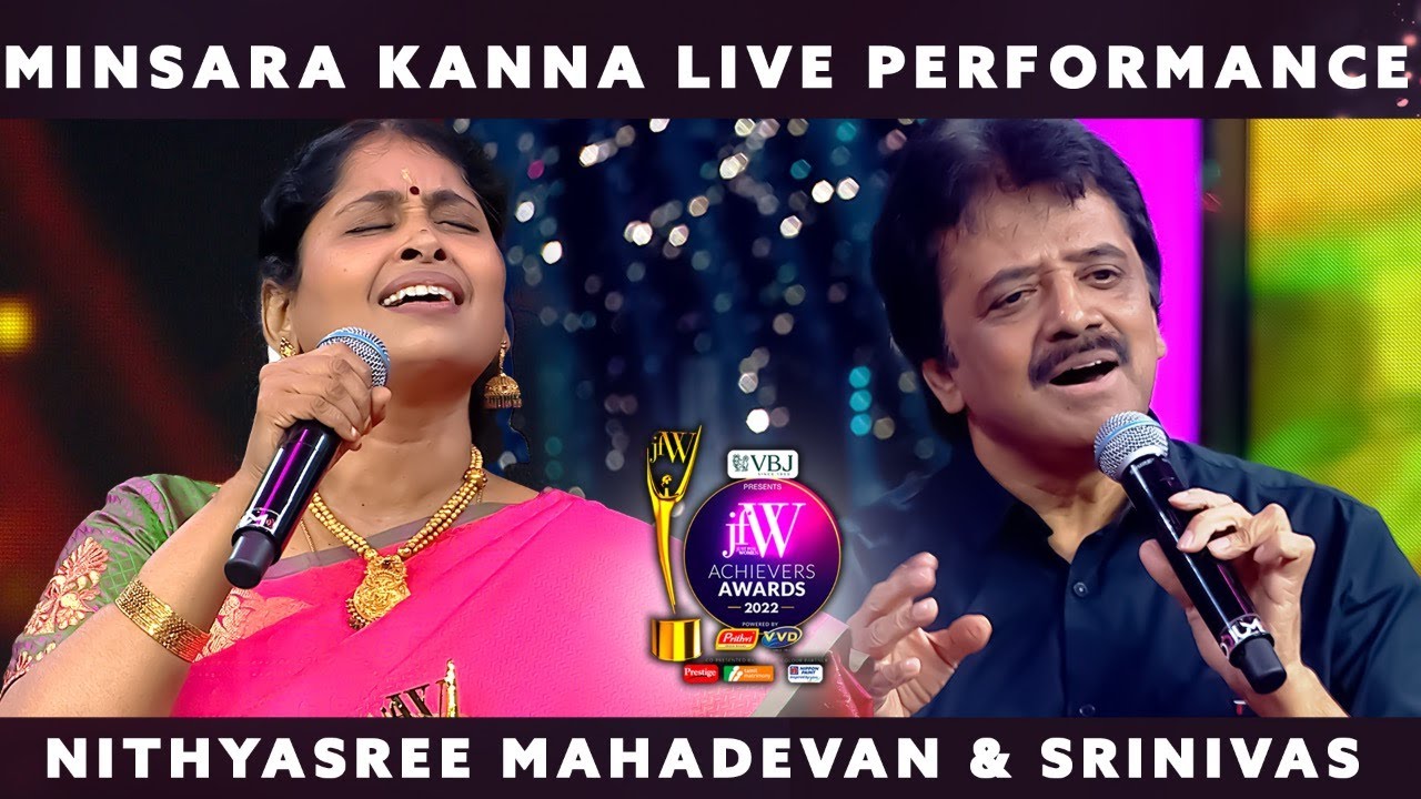 Minsara Kanna Live Performance | Nithyasree Mahadevan | Singer Srinivas | JFW Achievers Awards 2022