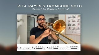Music video thumbnail preview for So Danço Samba - Rita Payes's Trombone solo by Iskra 1903