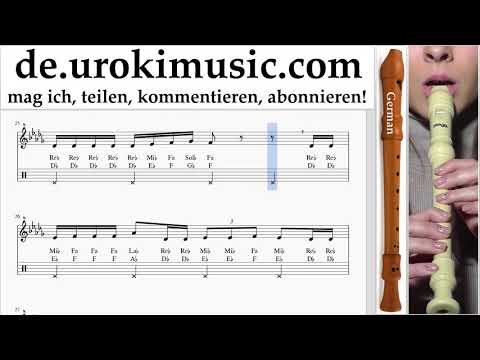 Blockflöte Lernen G. Shawn Mendes - Treat You Better Tabulatur um-i995
