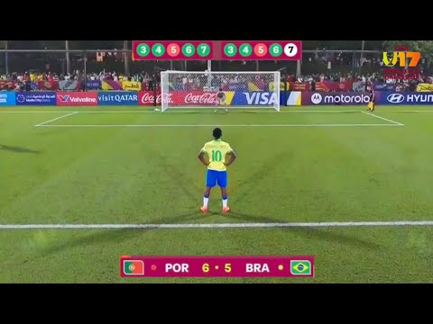 FULL PENALTY SHOOTOUT PORTUGAL U-17 VS BRAZIL U-17 | FIFA WORLD CUP U-17 2025 | SEMIFINAL HIGHLIGHT