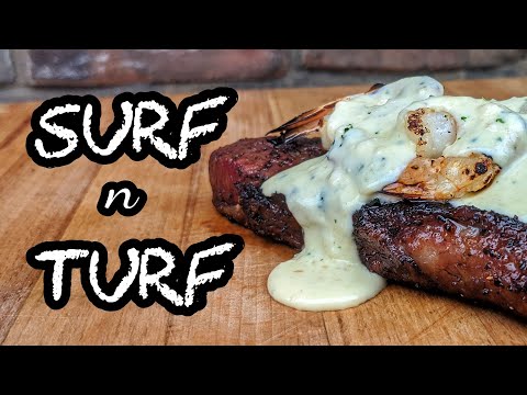 How to Make Surf and Turf with Creamy Garlic Sauce