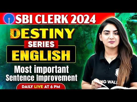 SBI PO & Clerk English 2024 | Sentence Improvement for Bank Exams | by Anchal Ma'am