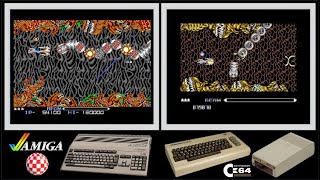 A500 vs C64 : R-Type (Side by side comparison)