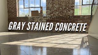 We *FINALLY* figured how to do GRAY stained concrete
