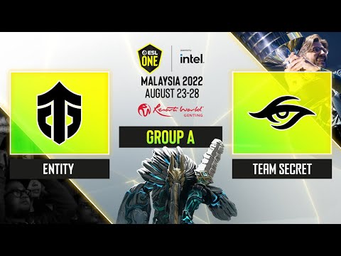Dota2 - Entity vs Team Secret - Game 1 - ESL One - Malaysia 2022 - Group A