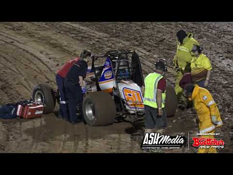 Wingless Sprints: A-Main - QLD Super Series - Kingaroy Speedway - 14.12.2019