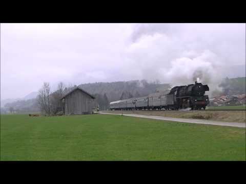 Dampfzug BEM 41 1150 mit UEF sonderzug in Alstaedten und Immenstadt 25 03 2017