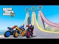 Desafio De MOTOS Com Homem Aranha E Super Heróis Salto Épico Sobre Prédios GTA V Mods