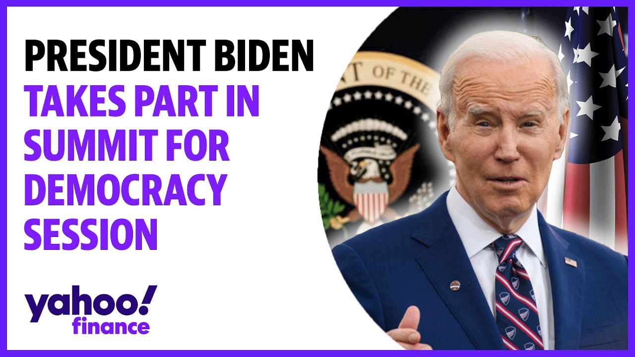 President Biden takes part at Summit for Democracy Virtual Leaders Plenary Session