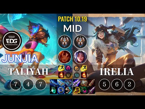 EDG JunJia Taliyah vs Irelia Mid - KR Patch 10.19