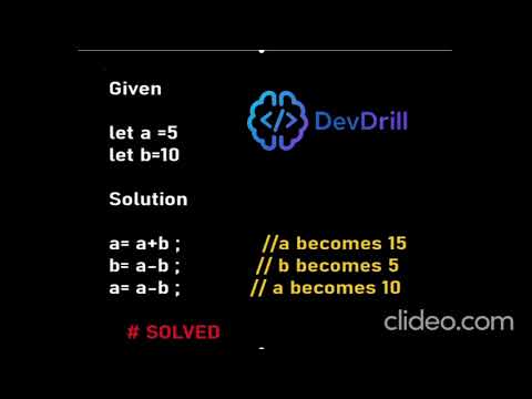 Javascript Challenge Swap Two Variables Without Using Temp Shorts