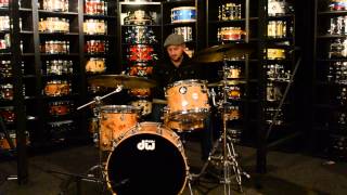 Video thumbnail for DW Collector's Series Maple in Exotic Mapa Burl 13/16/22 by drummersatdales