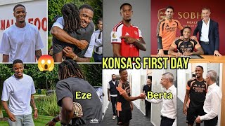 Ezri Konsa’s FIRST DAY at Arsenal! 🤩 Links Up With Eze, Berta & New Teammates