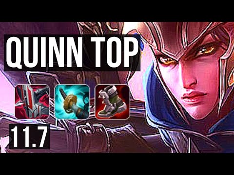 QUINN vs DRAVEN (TOP) | 11/1/3, 1200+ games, Legendary, 800K mastery | KR Grandmaster | v11.7