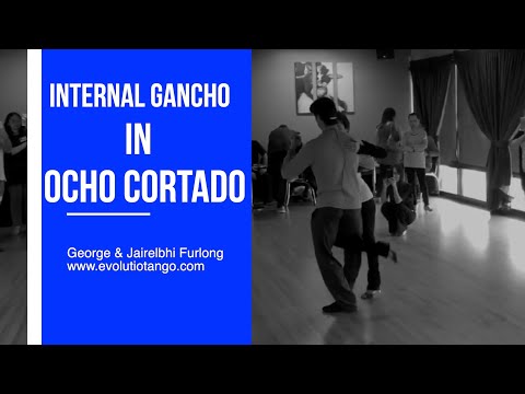 Ocho cortado 4 ways: decorations and gancho. Intermediate tango class.