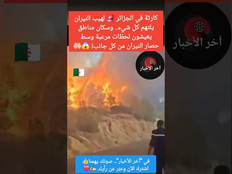 🚨 لهيب النيران يلتهم كل شيء.. وسكان مناطق بالجزائر يعيشون لحظات مرعبة وسط حصار النيران من كل جانب😱🤲🏻