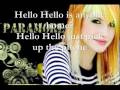 Hello Hello- paramore- lyrics 