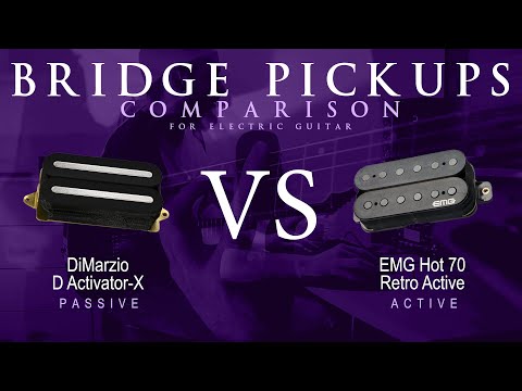 DiMarzio D ACTIVATOR X vs EMG HOT 70 RETRO ACTIVE - Bridge Pickup Guitar Tone Comparison Demo