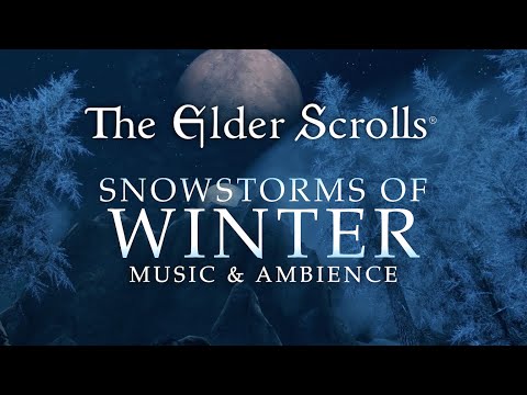The Elder Scrolls | Winter Snowstorms with Tranquil Music from Skyrim, Morrowind, Oblivion, and ESO