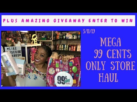 Mega 99 Cents Only Store Haul 3/11/19~Giveaway CLOSED~Tons of Awesome New Items❤️ Video