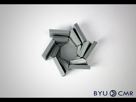 Folding Origami Flasher Hexagon with Living Hinges by BYU_CMR - Thingiverse
