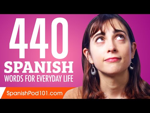 440 Spanish Words for Everyday Life - Basic Vocabulary #22
