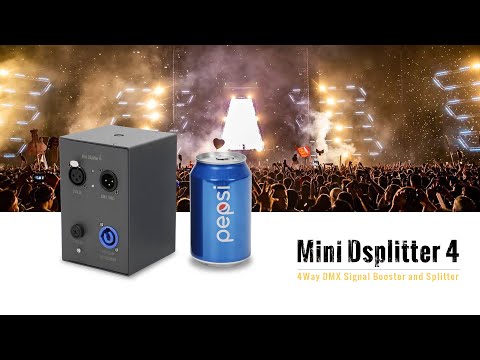 4Way DMX Signal Booster and Splitter Mini Dsplitter 4