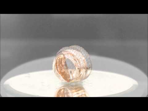 14K ROSE GOLD ROUND CUT DIAMONDS BAND ANNIVERSARY ART DECO MODERN STYLE 2.60CTW - KNR INC - 744