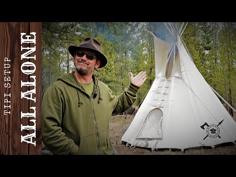 YOU CAN set up a traditional TIPI  with no help | Simple step by step guide through the process.