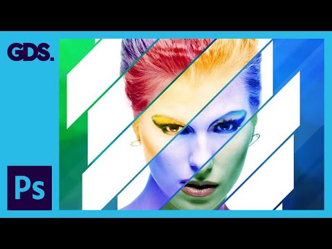 Polygonal portrait | Gradient effect in Adobe Photoshop with Illustrator