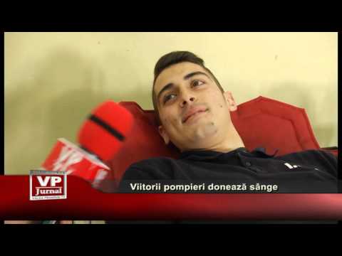 Viitorii pompieri doneaza sange