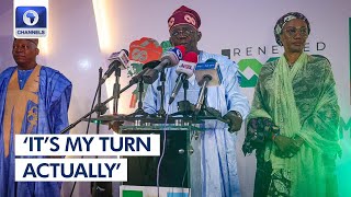 ‘It’s My Turn Actually’, Says Tinubu In Acceptance Speech