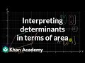 Interpreting Determinants In Terms Of Area Matrices Precalculus Khan Academy