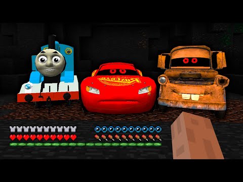 THIS is SCARIEST McQUEEN.EXE and THOMAS.EXE and MATER.EXE in Minecraft - Coffin Meme