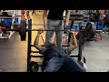 His first time benching!