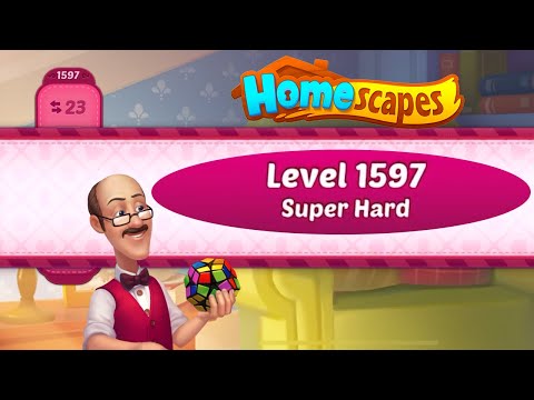 Homescapes Level 1597 Super Hard | Rainbow Ball & Plane Boosters | Playrix