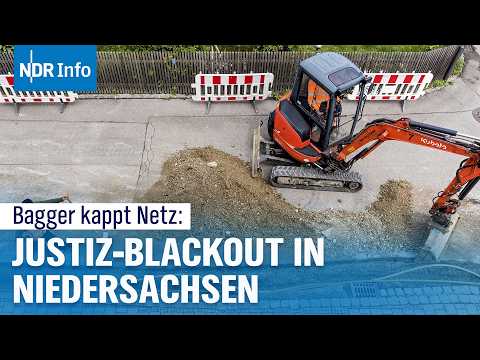 Video Thumbnail: Justiz mit IT-Panne: Bagger kappt Datenleitung – Gerichte offline | NDR Info