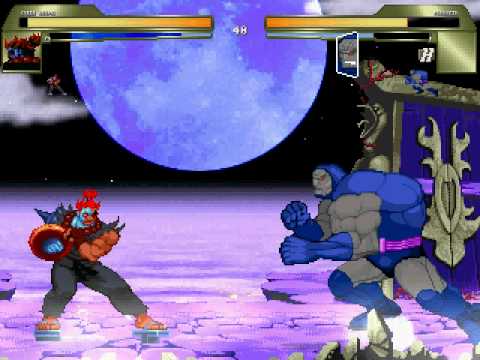 Cyber Akuma vs Darkseid Battle 1