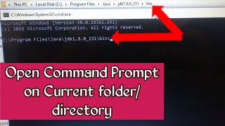 How To Open Command Prompt on Current Folder/Directory |Open cmd prompt in particular file location