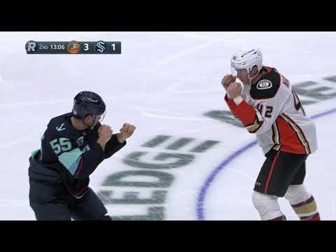 NHL Fight - Ducks @ Kraken - Manson vs Lauzon - 11/11/2021