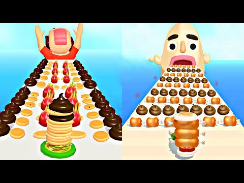 Pancake Run VS Sandwich Runner - All Levels Gameplay Android iOS Ep 1