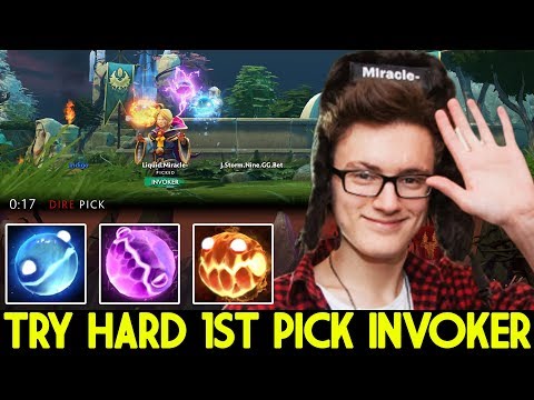 Miracle- [Invoker] When Pro Try Hard 1st Pick Invoker Game Over 7.22 Dota 2