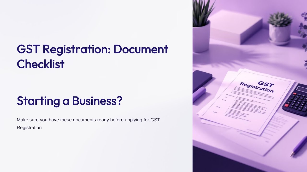 📄 GST Registration Documents Checklist ✅Don’t miss these important documents before applying! #gst