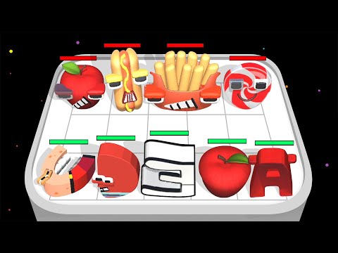 MERGE ALPHABET: Food Battle - Merge Alphabet Lore ⭐ Merge Battles